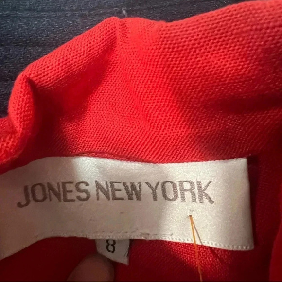 JONES NEW YORK VINTAGE RED JACKET BLAZER - Picture 8 of 12